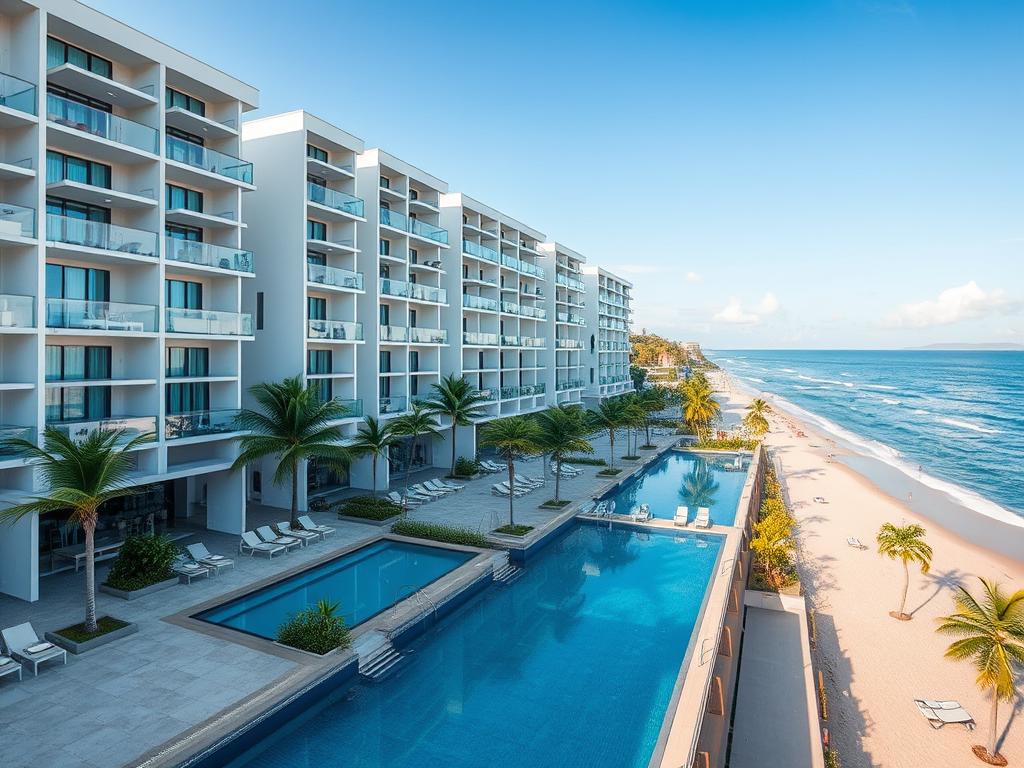 Beachfront condos and palm trees in Phuket expat area - thailand travel guide 2025