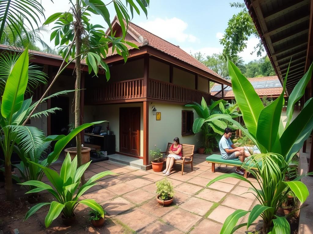 Guesthouse in Chiang Mai with garden setting - thailand travel guide 2025