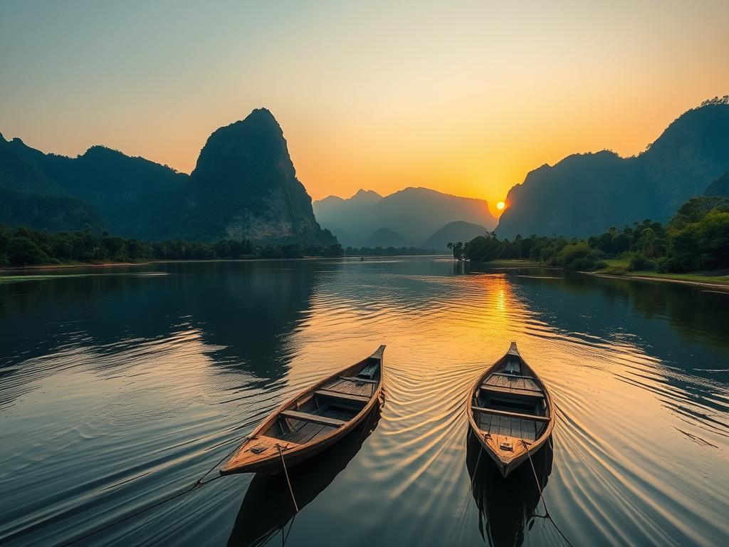 Kampot river with mountains in background, Cambodia travel guide 2025