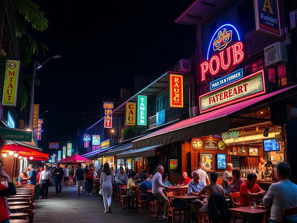 Pub Street in Siem Reap at night, Cambodia travel guide 2025