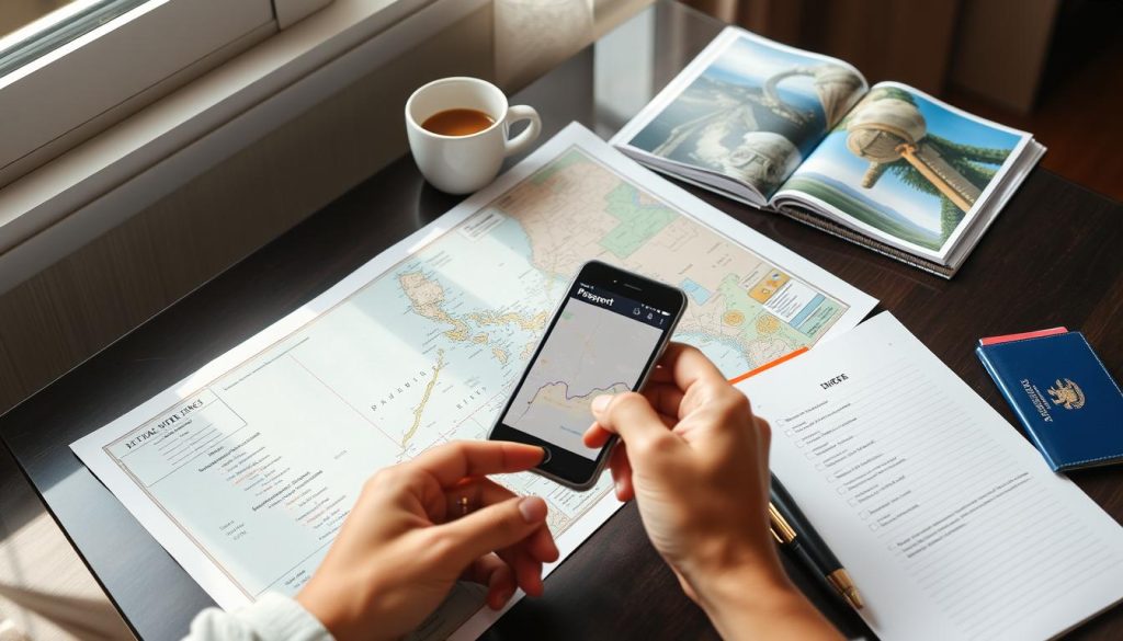 Tourist planning trip with map and guidebook for Philippines travel guide 2025 Tourist planning trip with map and guidebook for Philippines travel guide 2025