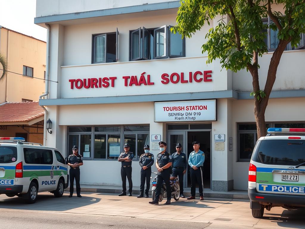 Tourist police station in Siem Reap, Cambodia travel guide 2025
