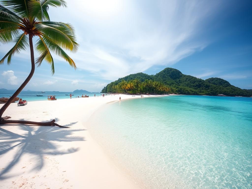 White sand beach with palm trees on Koh Samui island - thailand travel guide 2025